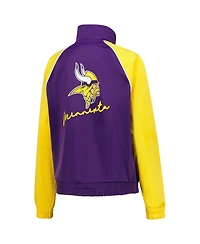 G-iii 4Her by Carl Banks Women's Purple/Gold Minnesota Vikings Replay Full-Zip Track Jacket