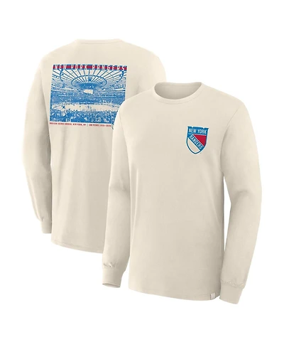 Fanatics Men's Beige New York Rangers Centennial Long Sleeve T-Shirt