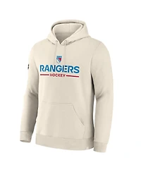 Fanatics Men's Beige New York Rangers Centennial Fleece Hoodie