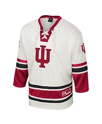 Colosseum Men's Cream Indiana Hoosiers Puck Proud Fashion Hockey Jersey