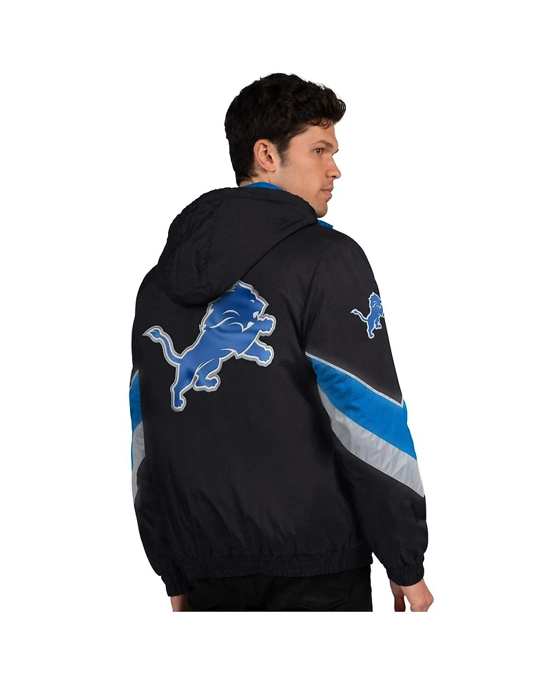 Starter Men's Black/Blue Detroit Lions Thursday Night Gridiron Full-Zip Jacket
