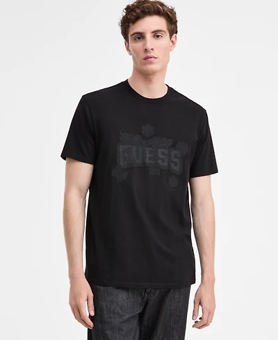 Guess Men's Peony Stitch Short-Sleeve Graphic T-Shirt