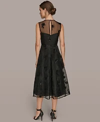 Donna Karan New York Women's Sleeveless Illusion Cocktail Dress
