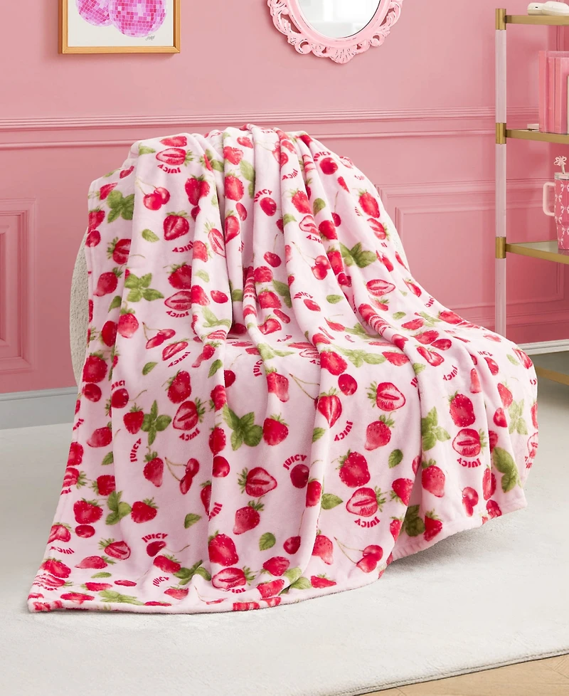 Juicy Couture Plush Throw, 50" x 70"