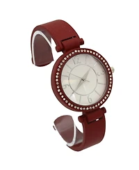 Solid Colors And Rhinestone Detail Bangle Watch