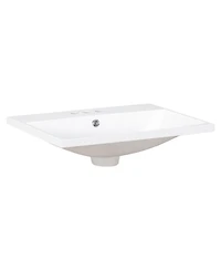 Casainc 24" Bathroom Vanity Top Only with Basin, 3-Faucet Holes, 4" Faucet Compatible, Ceramic