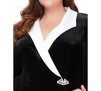 Alex Evenings Plus Side Button Top