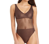 Sanctuary Sea Crochet Over The Shoulder Scoop Neck Tank Swimsuit