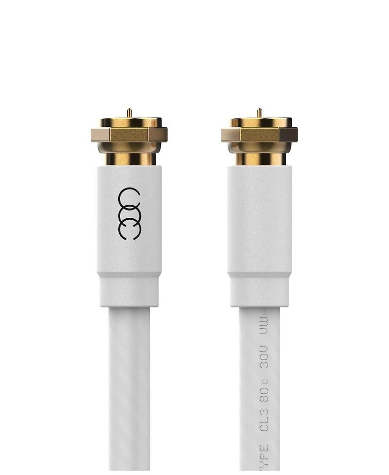 Ultra Clarity Cables RG6 Coaxial Cable CL3 In Wall Rated Digital Audio Video Satellite Extension Gold Plated Connectors