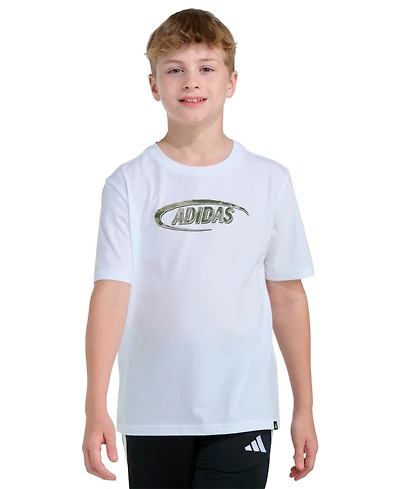 adidas Boys 8-20 Short-Sleeve Lenticular Camo Poster T-Shirt