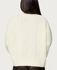 Edikted Women's Braided Cable Knit Oversized Sweater