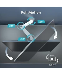 Quarx Monitor Wall Mount Single Monitor Arm Adjustable Premium Aluminum