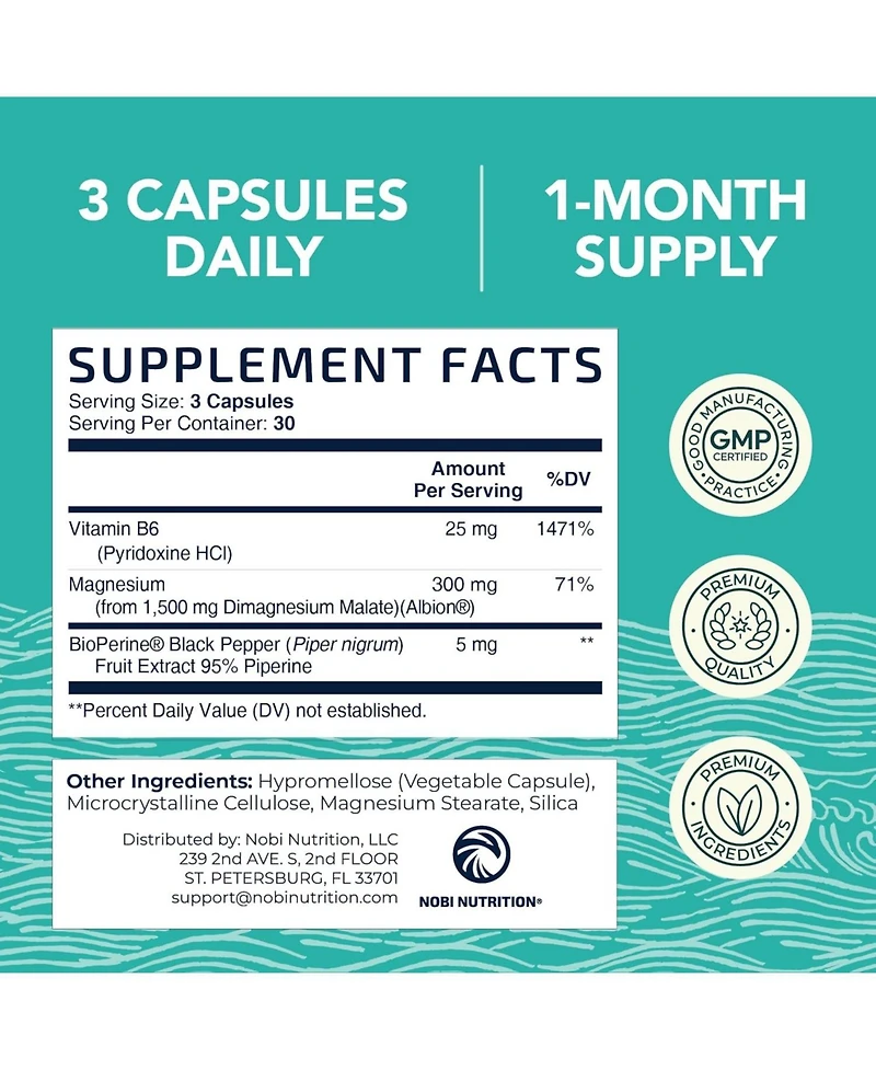 Magnesium Malate Capsules, 90ct