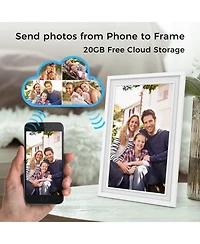 10in Cloud Frame- Easy Photo Share App- 20GB Cloud Storage, Auto-Rotate