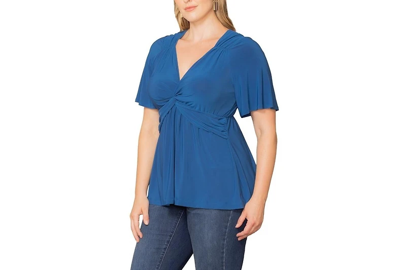 Kiyonna Plus Abby Twist Front Top