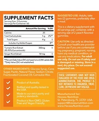 Havasu Nutrition Turmeric & Ginger Gummies, Peach, 120ct