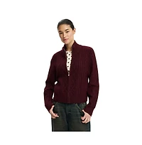 Cotton On Women's Cable Knit Bomber