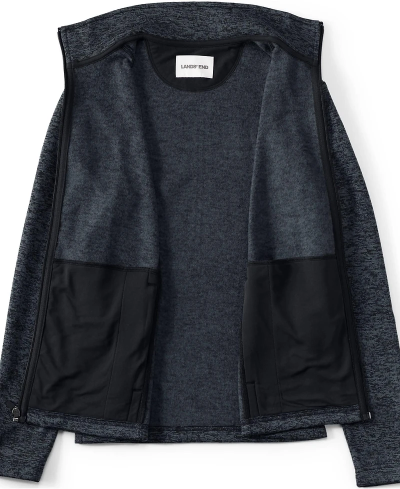 Lands' End Women's School Uniform Sweater Fleece Zip Front Jacket