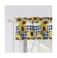 Sunflower Window Valance Gold 84in x 16in + 2in by Barefoot Bungalow