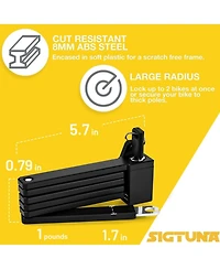 Sigtuna Folding Bike Lock Heavy Duty Bicycle Lock with Mount and Anti Scratch