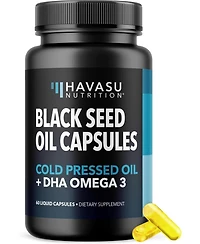 Havasu Nutrition Black Seed Oil + Dha Liquid Capsules, 60ct