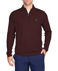Tailorbyrd Men's Melange Mesh Performance Quarter Zip