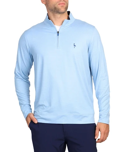 Tailorbyrd Men's Melange Mesh Performance Quarter Zip