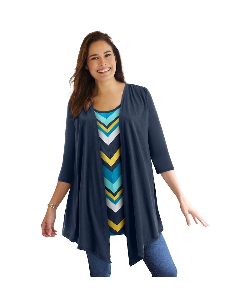 Woman Within Women's 7-Day Layered 2-In-1 Tunic