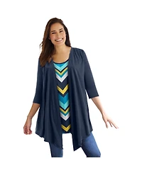 Woman Within Women's 7-Day Layered 2-In-1 Tunic