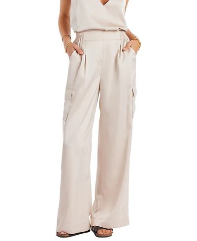 Bishop + Young Women's Pull-On Satin Cargo Pant