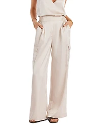 Bishop + Young Women's Pull-On Satin Cargo Pant