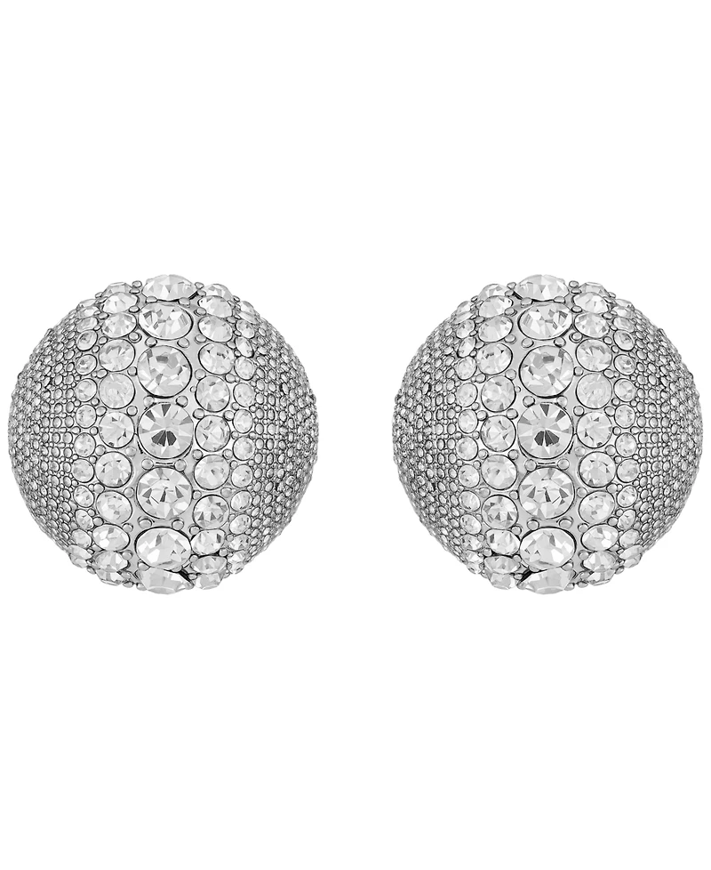 Guess Rhinestones Half-Hoop Clip Pierce Earrings