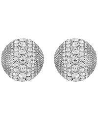 Guess Rhinestones Half-Hoop Clip Pierce Earrings