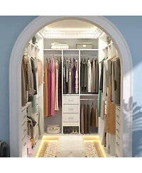 Aheaplus 4FT Small Closet Organizer with Fabric Drawers