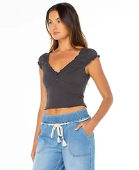 Roxy Women's Moonglow Short Sleeve Knit Top
