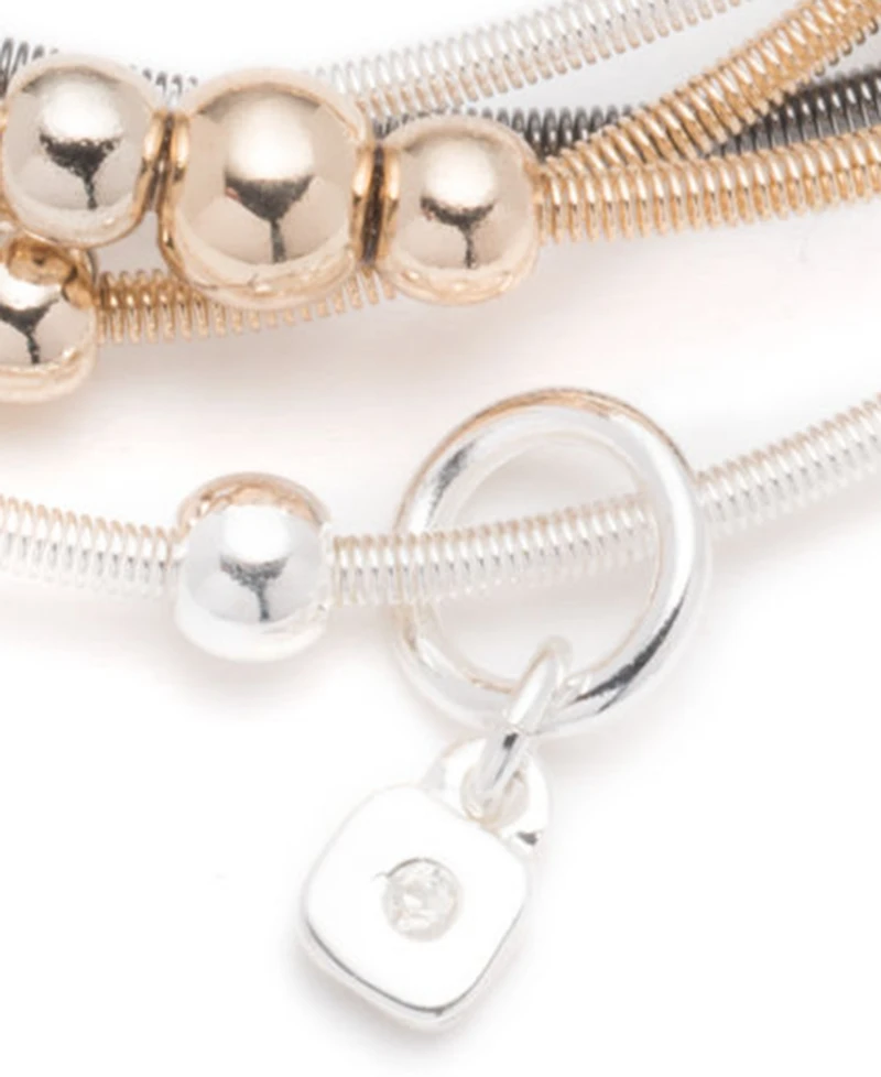Nine West Tri-Tone 5-Pc. Set Beaded Stretch Bracelets