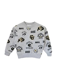 Gameday Couture Big Girls Gray Colorado Buffaloes Always on Repeat Pullover Sweatshirt