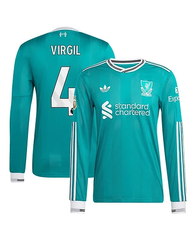 Adidas Men's Virgil van Dijk Green Liverpool 2025/26 Third Authentic Long Sleeve Player Jersey