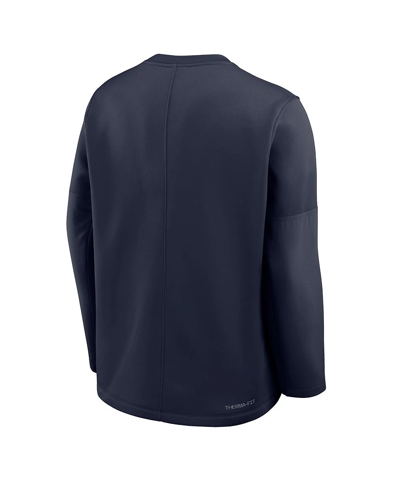 Nike Men's Navy Coaches Therma-fit Long Sleeve Hoodie