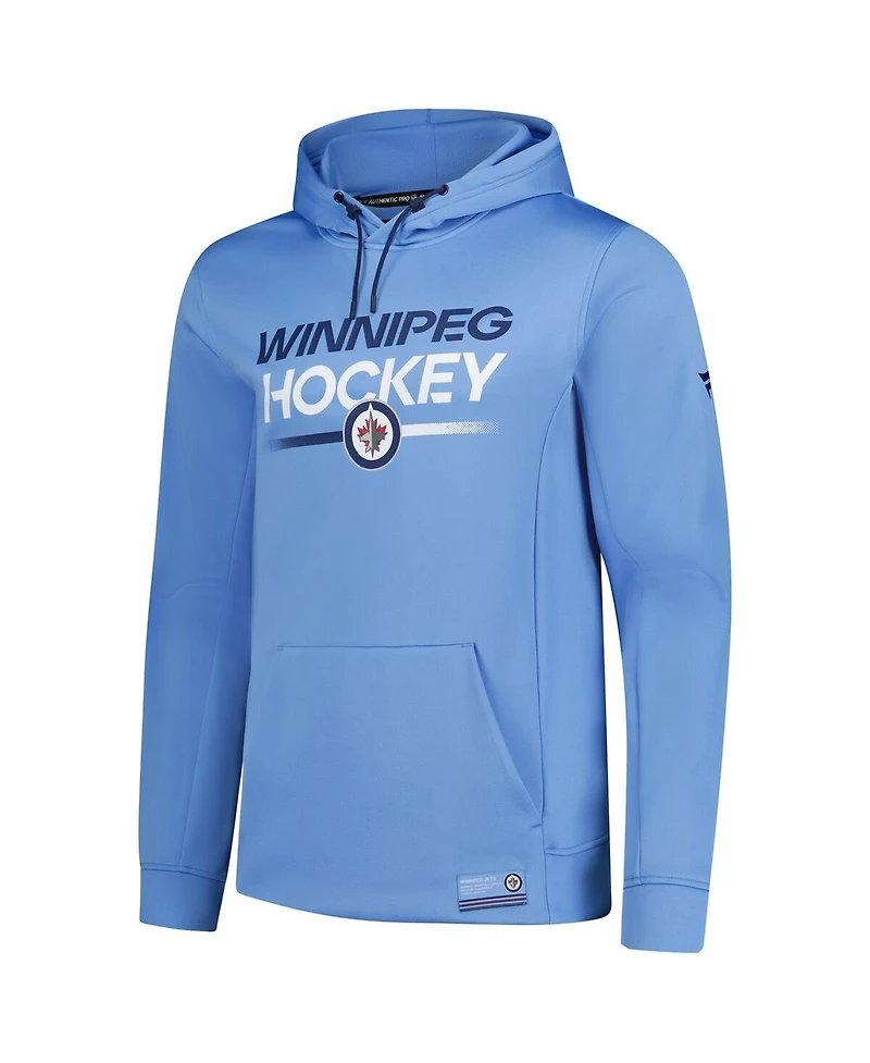 Fanatics Men's Light Blue Winnipeg Jets Fleece Pullover Hoodie