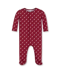 ZooZatz Baby Boys and Girls Crimson Alabama Tide Magnetic Closure Sleeper
