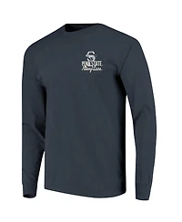 Image One Men's Navy Penn State Nittany Lions Comfort Colors Mascot Overlay Long Sleeve T-Shirt