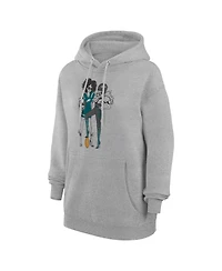 G-iii 4Her by Carl Banks Women's Heather Gray Philadelphia Eagles Football Girls Graphic Pullover Hoodie