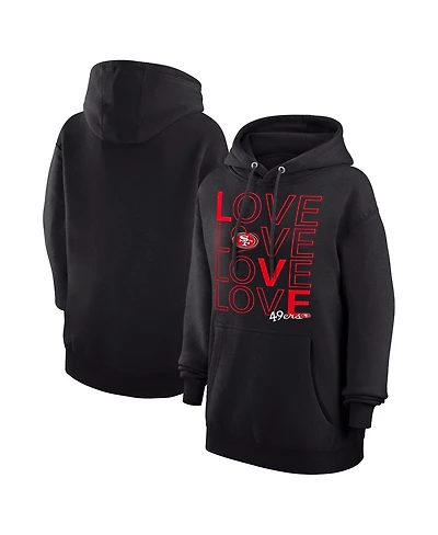 G-iii 4Her by Carl Banks Women's Black San Francisco 49ers Love Graphic Pullover Hoodie