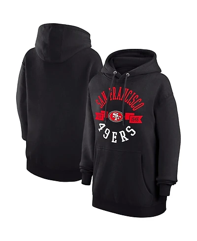 G-iii 4Her by Carl Banks Women's Black San Francisco 49ers City Graphic Team Fleece Pullover Hoodie