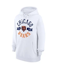 G-iii 4Her by Carl Banks Women's White Chicago Bears City Graphic Team Fleece Pullover Hoodie