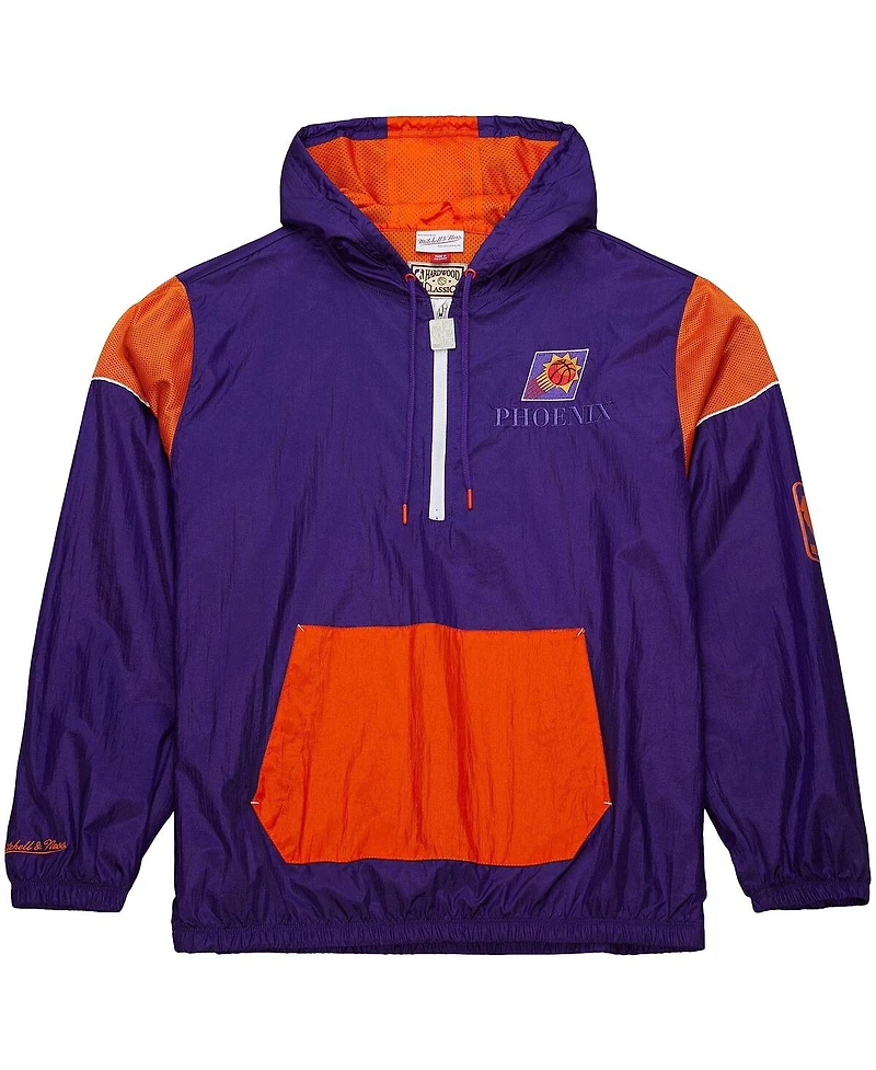 Mitchell & Ness Men's and Women's Purple Phoenix Suns Hardwood Classics Team Og 3.0 Anorak Half-Zip Windbreaker Jacket
