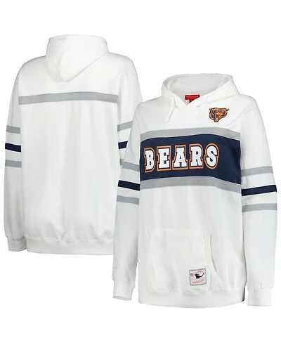 Mitchell & Ness Women's White Chicago Bears Plus Head Coach Throwback Pullover Hoodie