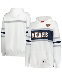 Mitchell & Ness Women's White Chicago Bears Plus Head Coach Throwback Pullover Hoodie