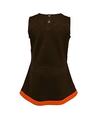 Outerstuff Baby Girls Brown Cleveland Browns Cheer Captain Jumper Dress